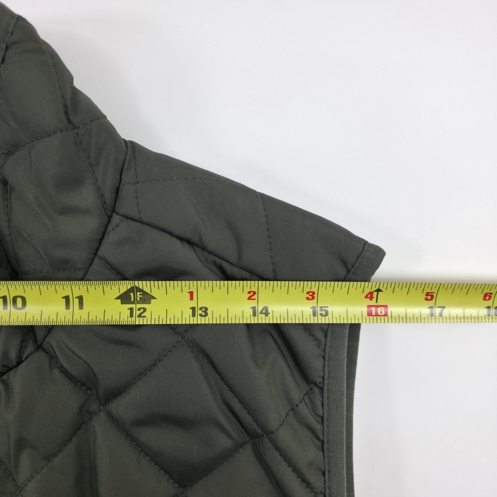 Old Navy Womens Puffer Vest XL Olive Green Quilted‎ Full Zip Mock Neck Jacket - Picture 5 of 9